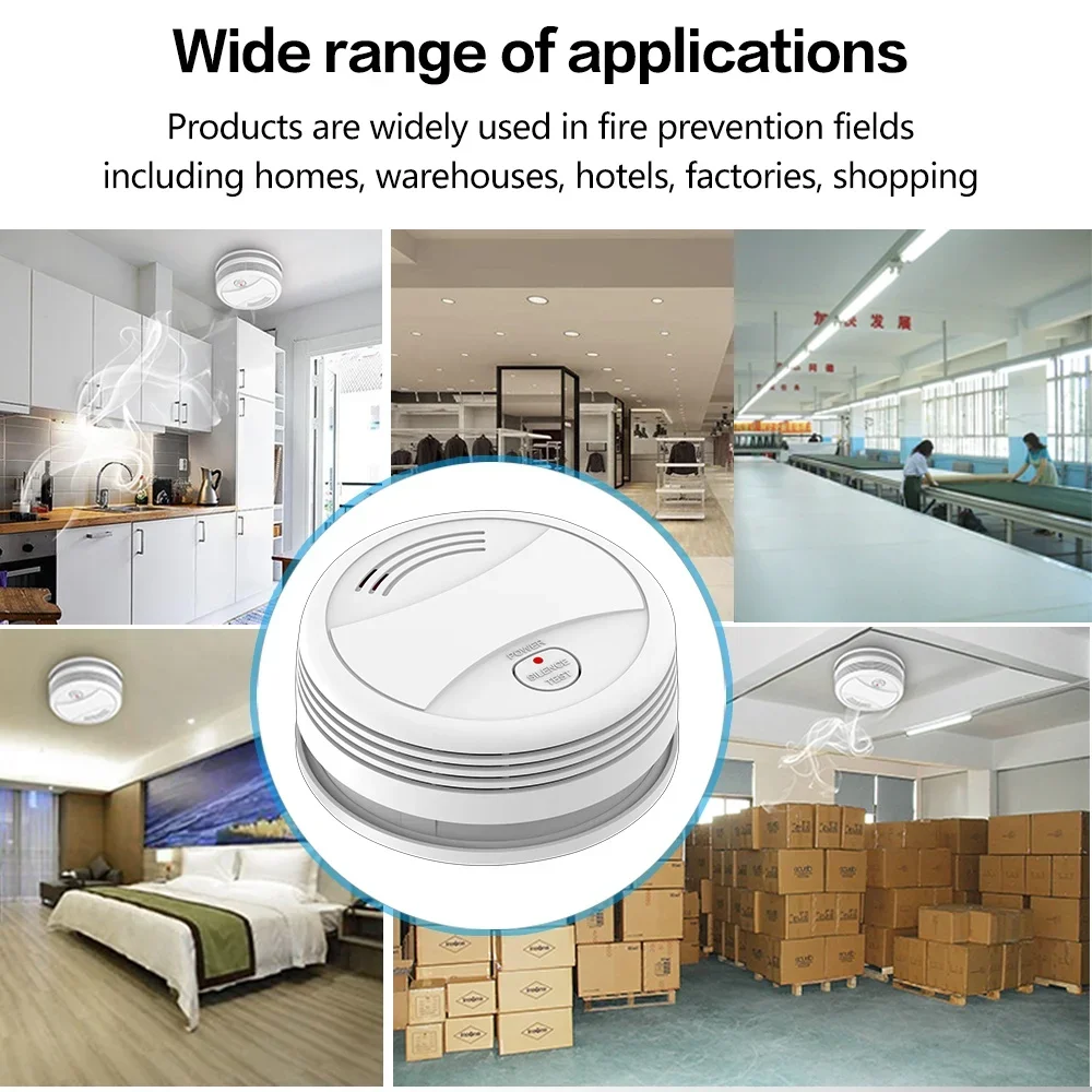 DFA Tuya WiFi Rookmelder Brandbeveiliging Rookmelder Sensor Onafhankelijke Fire House Fire Home Security System Brandweerlieden