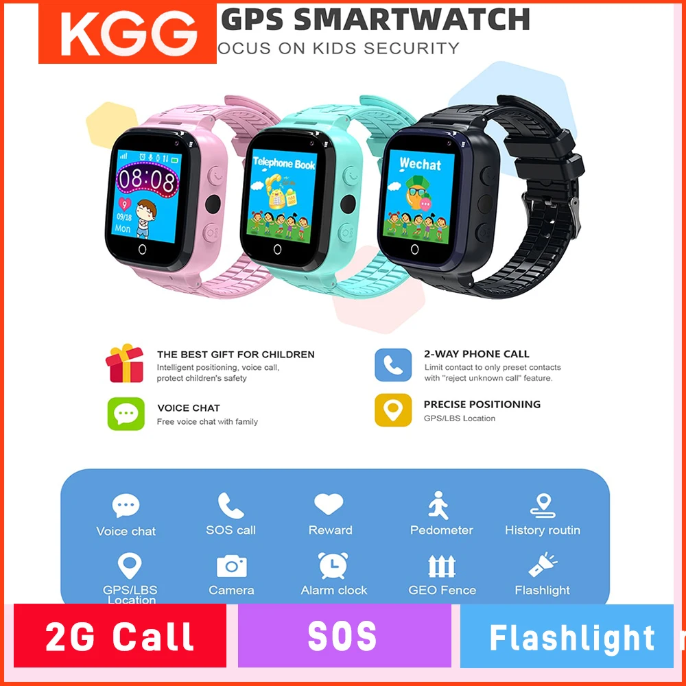 

Детские Смарт-часы 2G Вызов GPS LBS Положение Камера Голосовой чат SOS Телефон Часы Детские часы для IOS Android Подарок для мальчиков и девочек
