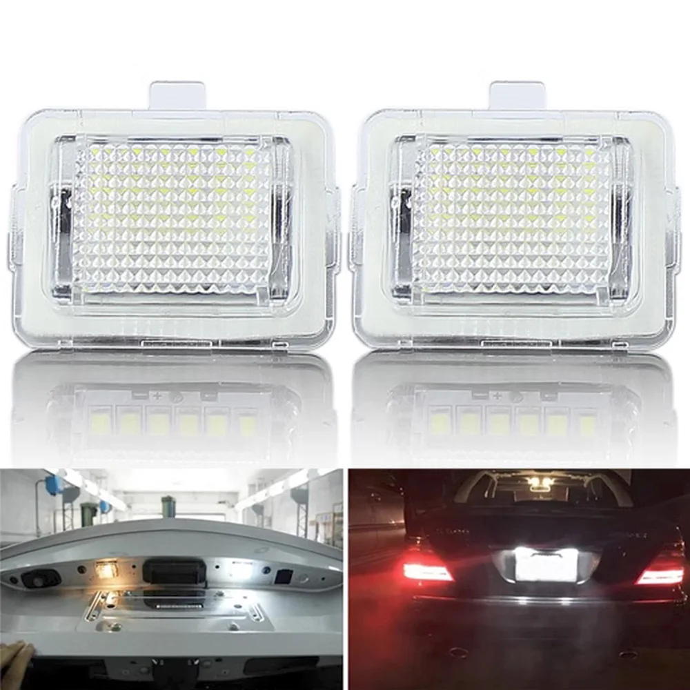 2 Stück für Mercedes Benz W204 W212 C207 C216 W221 2007-2011 T10 Kennzeichenbeleuchtung Fehlerfreie LED-Kennzeichenleuchte