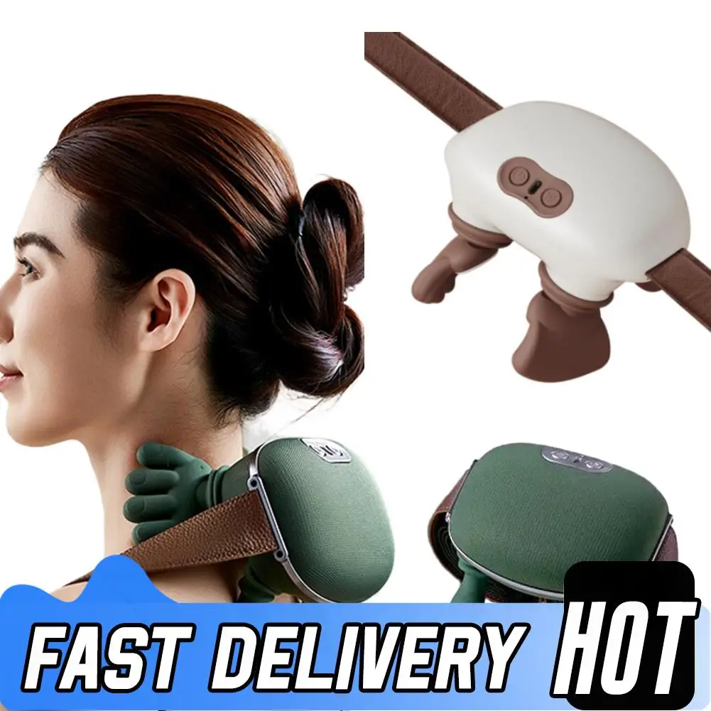 أداة تدليك الرقبة الذكية المحمولة تدليك الكتف والرقبة الرعاية الصحية هزاز التدفئة ضغط آلات تدليك كهربائي