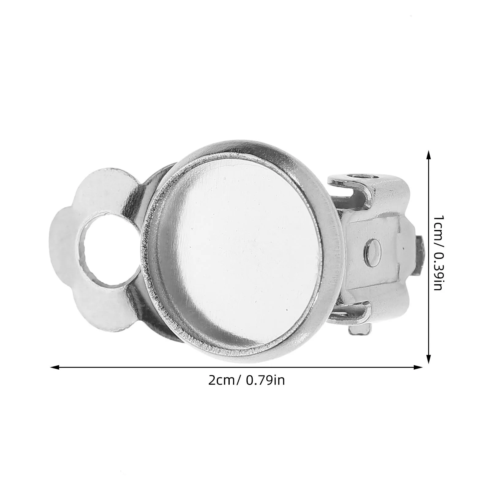50pcs 8Mm Clip Tray Diy Ear Clips Accessories Stainless Steel Jewelry For Earrings Making Stainless Steel Ear Clips Fashion Gift