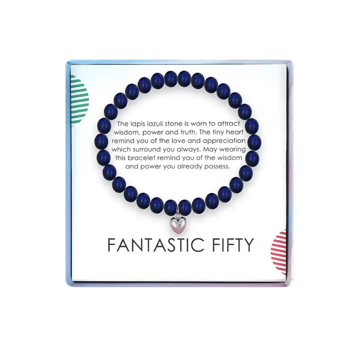 Nature Lapis Lazuli Bracelet For Men And Women 6mm 8mm Pink Spot Heart Pendant Bracelet Jewelry Gift