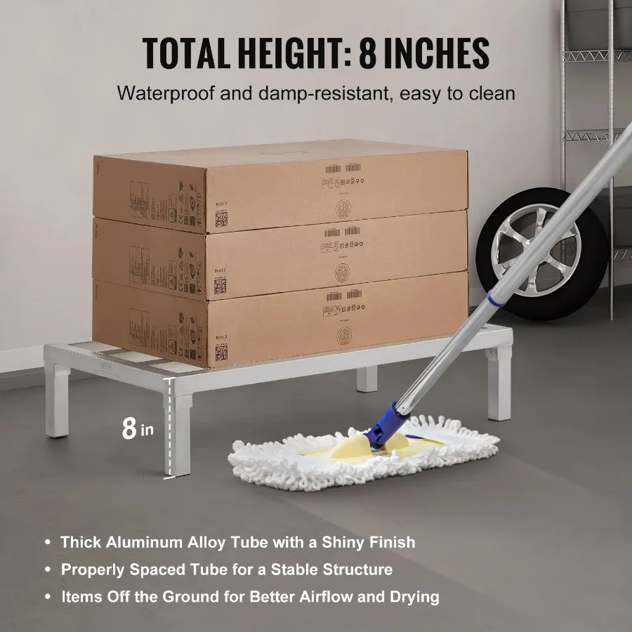 Aluminum Dunnage Rack 36x20x8 Stationary Storage Rack