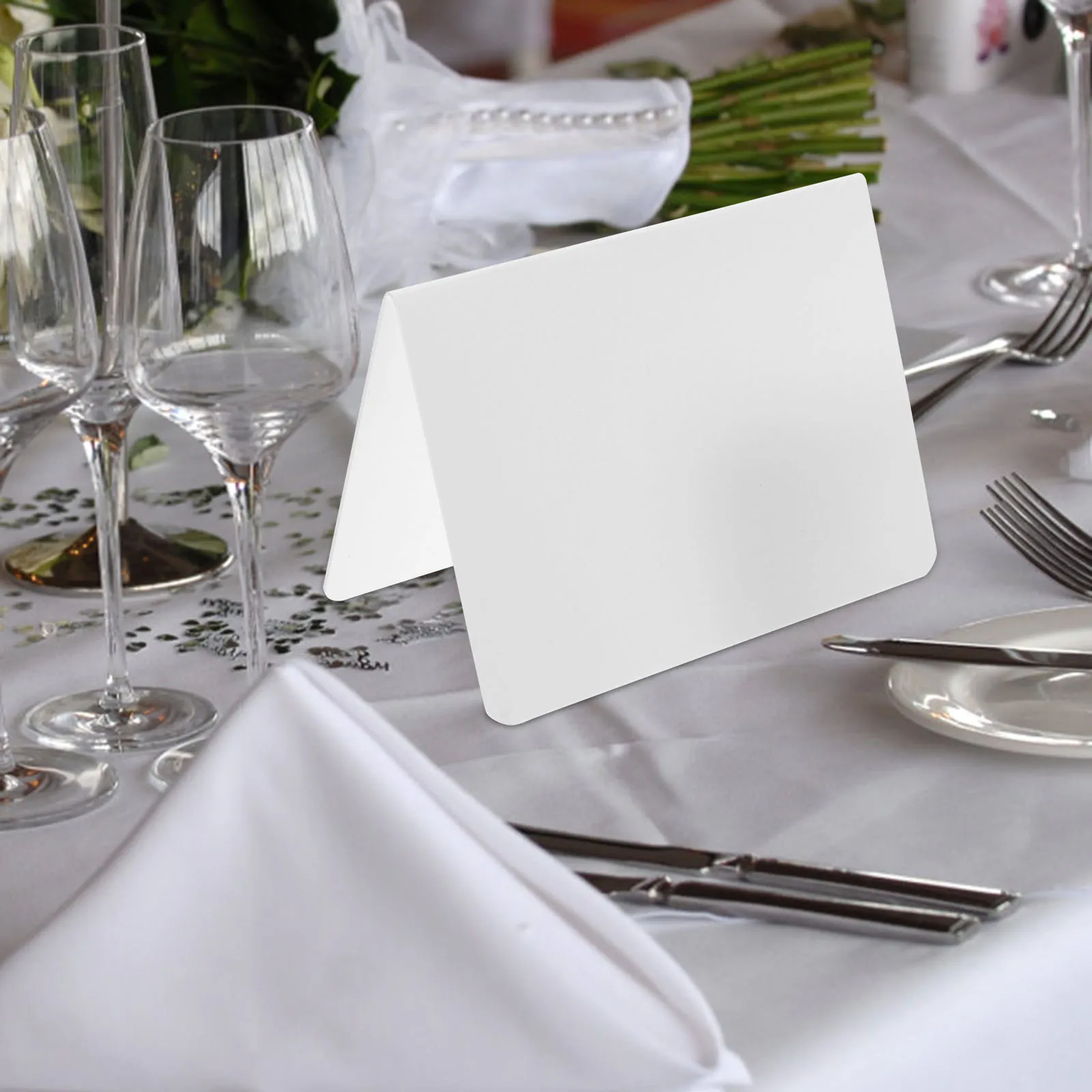 

10pcs Table Number Sign Acrylic Square V-L Shape Wedding Decoration DIY Handwritten Message Board Easy Clean Reusable Party