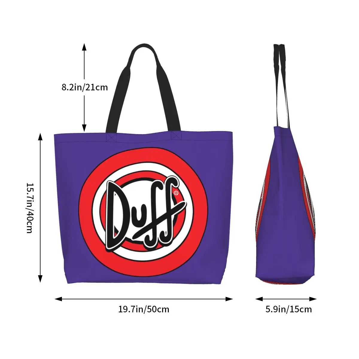 Cute Duff Beer Shopping Tote Bags borsa a tracolla per Shopper in tela riutilizzabile