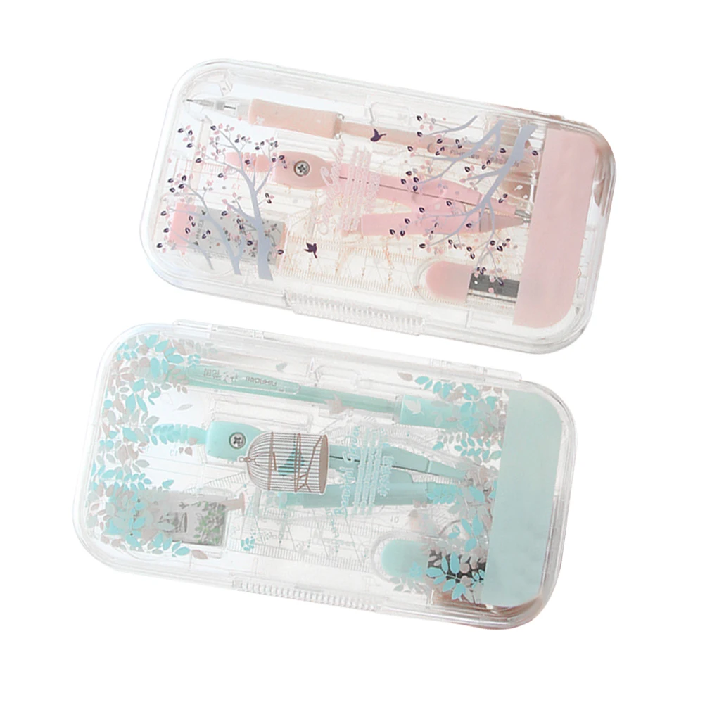 Professional Compasses Set Drawing Ruler Lightweight School Office Students Teachers Drafting Tools Teaching Stationery