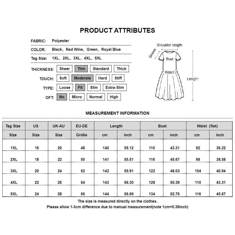 Plus Size długa sukienka dla kobiet 2024 letnie duże rozmiary czarne formalne cocas sukienka oversize elegancka kobieca szata przedsionka