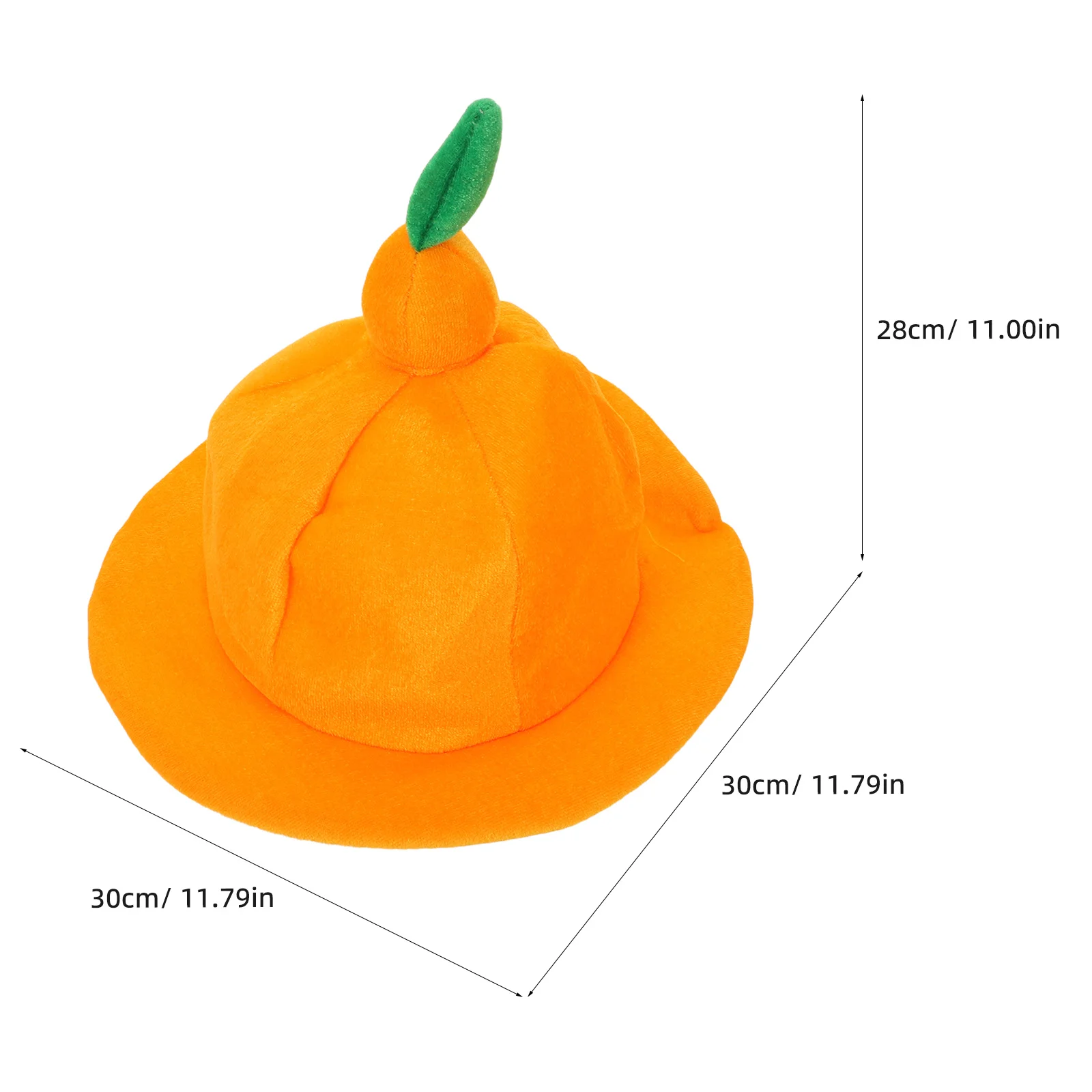Hat Orange Fruit Headwear For Halloween Costume Cosplay Dress Up Carnival Photo Prop Accessory