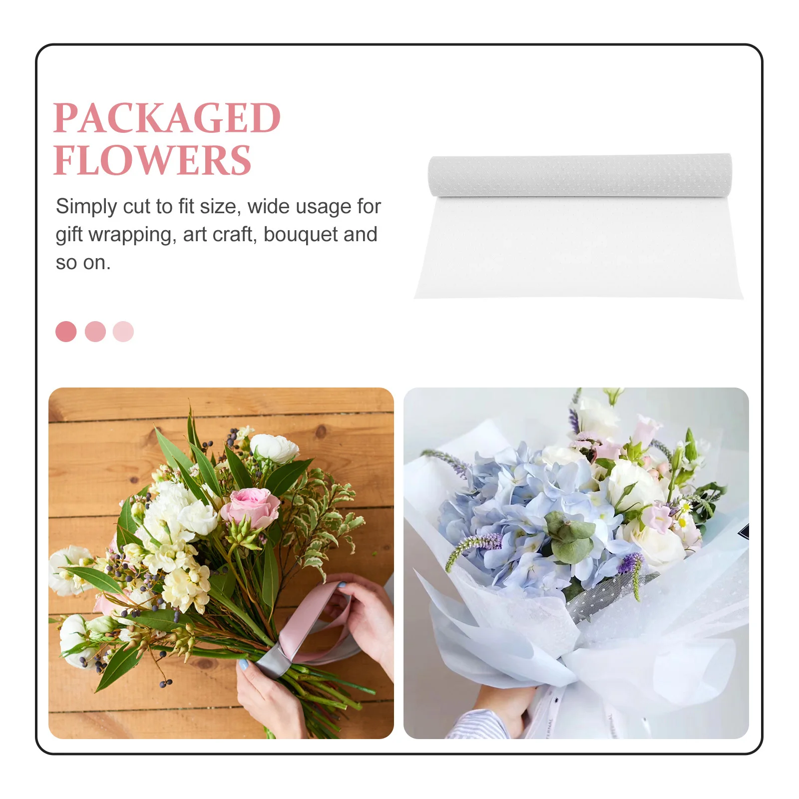 

1 Roll Bouquet Wrapping Material Fresh Flower Packing Gauze Premium Floral Packaging Mesh DIY Bouquet Wrapping Gift Supplies