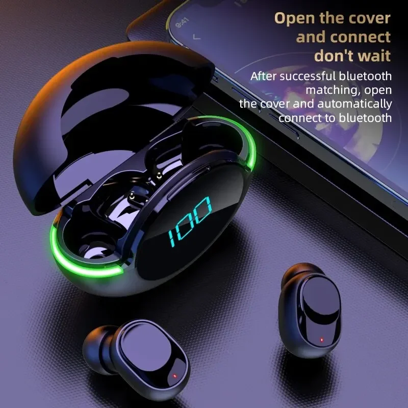 Y80 With Digital Ambient Light TWS Bluetooth 5.1 Bluetooth Earphones Sports And Fashion Wireless Earphones