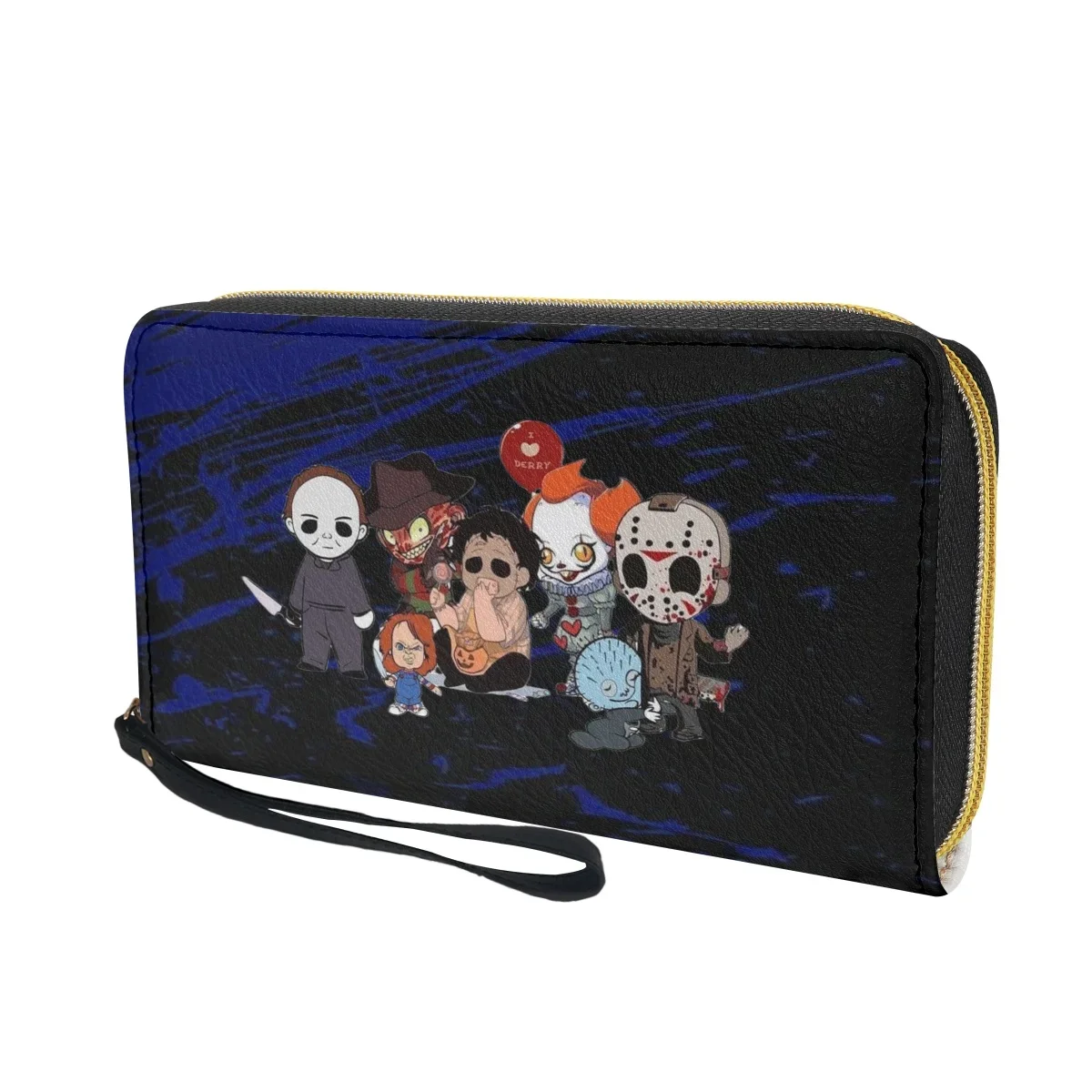 Horror Movie Character Long Wristband Wallet Travel High Quality Portable Clutch Bag New Multifunctional Business Card Holder