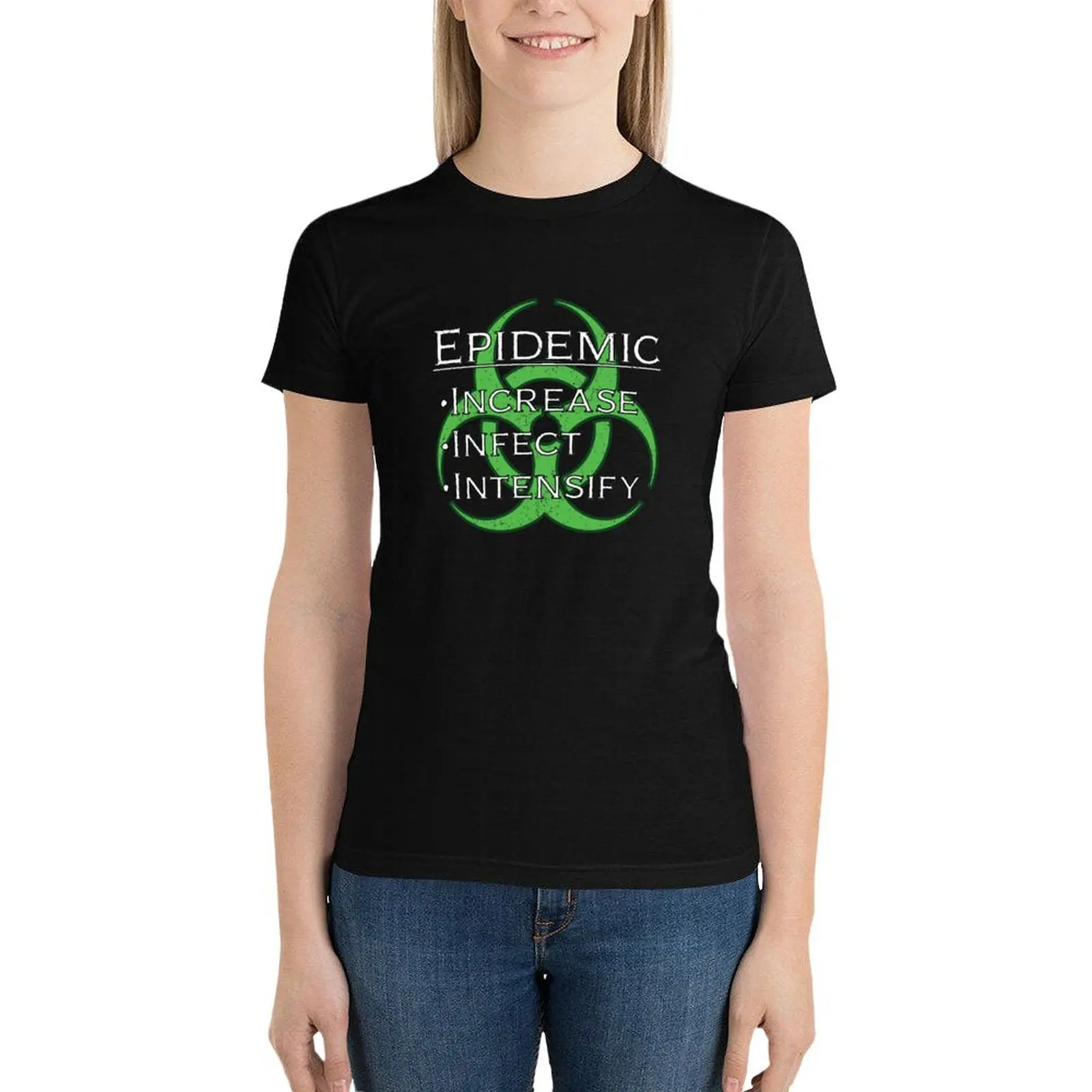 Epidemic card from the Pandemic board game T-Shirt anime clothes tops aesthetic clothes workout shirts for Women