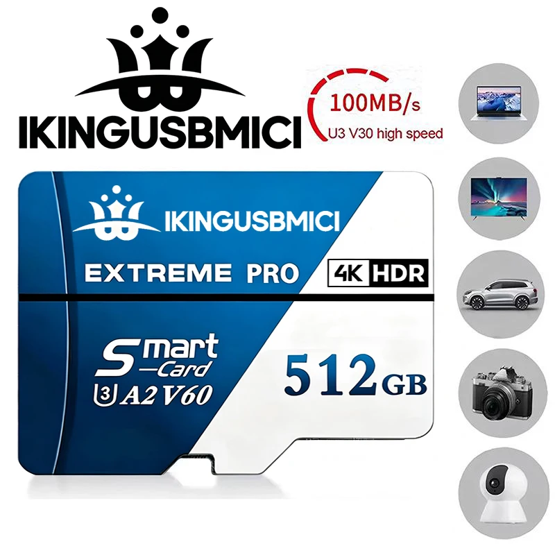 Speed Boost SD Cards TF Cards Memory Card Micro SD Card 32GB 64GB 256GB Dustproof 4K U1 for Security Camera Smartphone