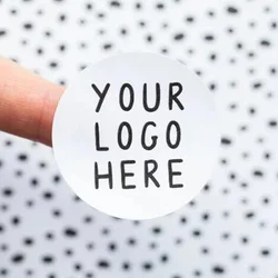 Gepersonaliseerde 100 stuks / partij gepersonaliseerde huwelijksgeschenkdoosstickers, op maat gemaakt bedrijfslogo 3-15 cm fleslabel,