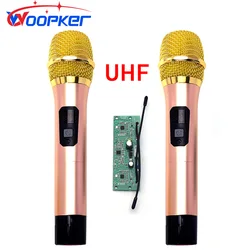 Woopker UHF Wireless Microphone W929 Dynamic Mic with Transmitter Receiver Module for Amplifier Speaker Birthday Party Karaoke