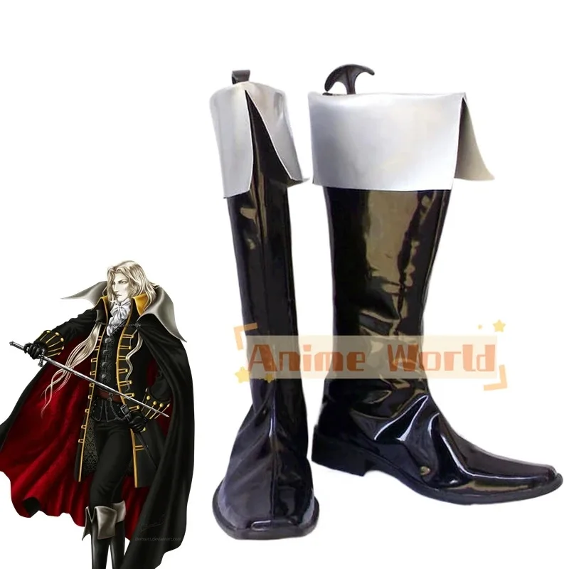 Castlevania Alucard คอสเพลย์รองเท้าที่กําหนดเองฮาโลวีน Party Props