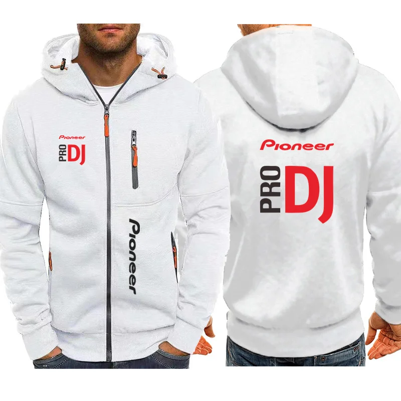 DJ Pioneer PRO 2024 Men\'s New Long Sleeves Fashion Zipper Hoodies Sweatshirts Printed Fleece Casual Harajuku Jackets Coats Tops