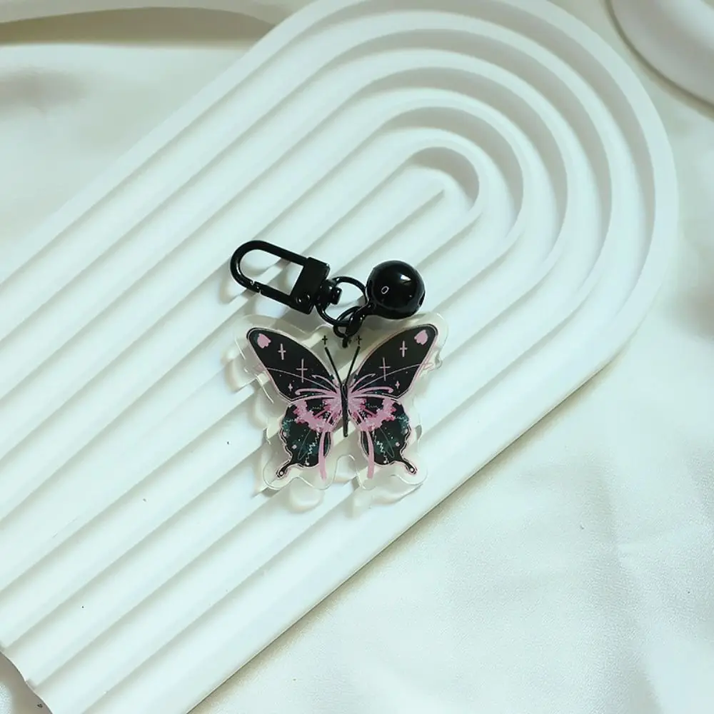 

Cartoon Creative Butterfly Keychain Funny Fashion Y2K Butterfly Pendant Korean Style Pink Acrylic Keyring Car Key Pendant