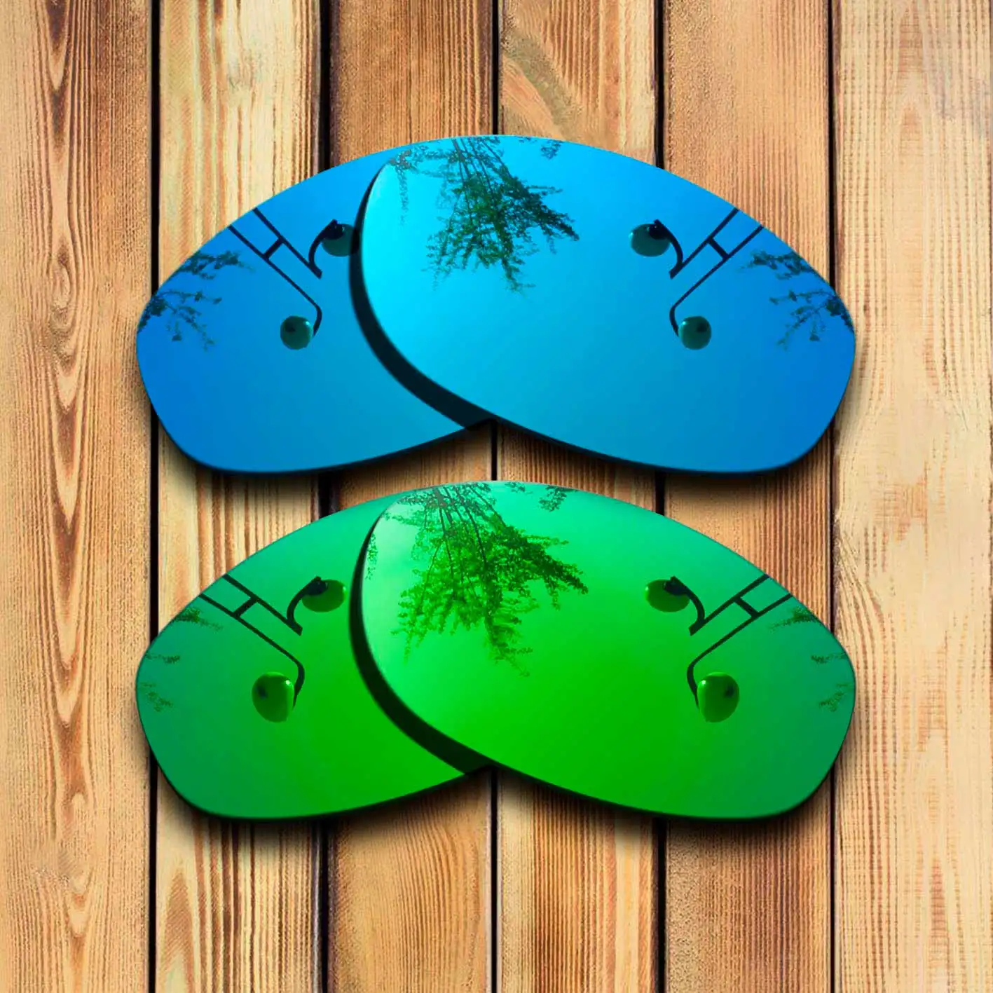 100% Precisely Cut Polarized Replacement Lenses for Dangerous Sunglasses Blue& Green Combine Options