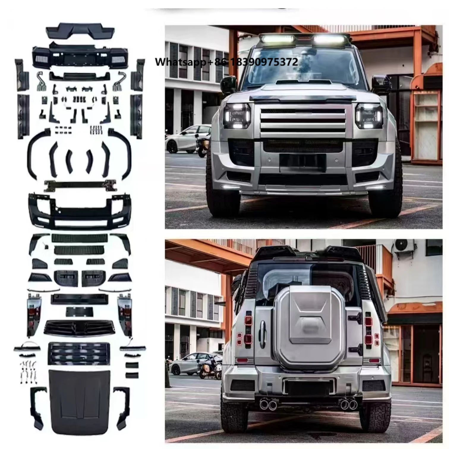 

New Star Defender Glossy Black Bumper Body Kits for Jetour T2 Traveler SUV Screw-On Upgrade