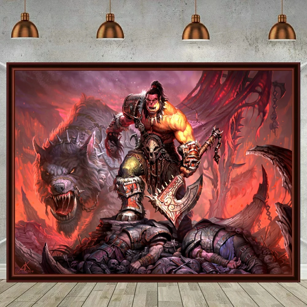 World Of Warcraft 5D DIY AB Diamond Painting Mosaic Game Cartoon Cross Stitch Rhinestones Handmade Embroidery Home Decor Gift