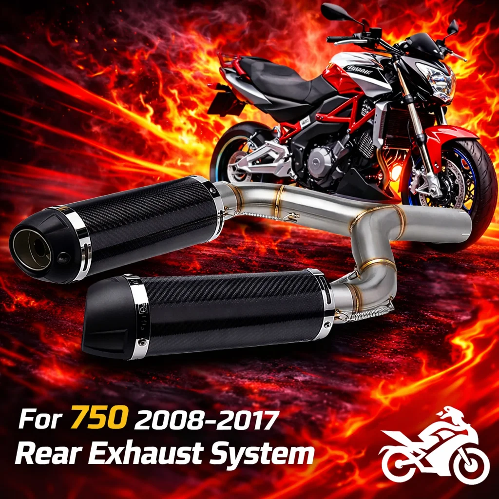 

Выхлопная система для мотоцикла 750, 2011-2021 гг., глушитель с наконечниками, соединительная труба.