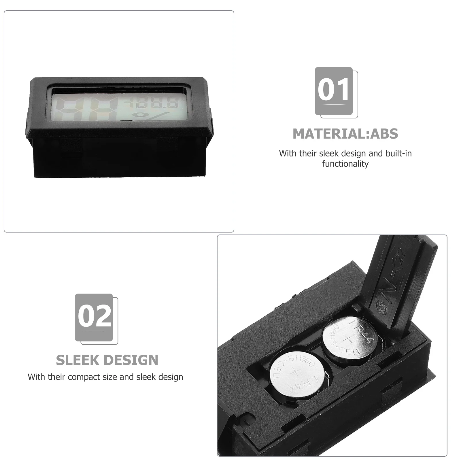 

Mini Digital Thermometer Hygrometer 3 Pcs Small Indoor Hydrometer for Humidity Plants Jars Weather Science Lab Tools