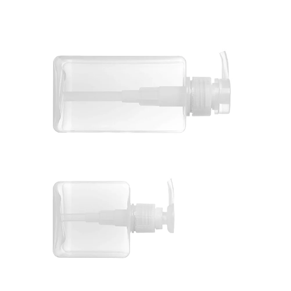 

2 PCS Lotion Travel Container Containers for Liquids Portable Square Pump Dispenser Bottles