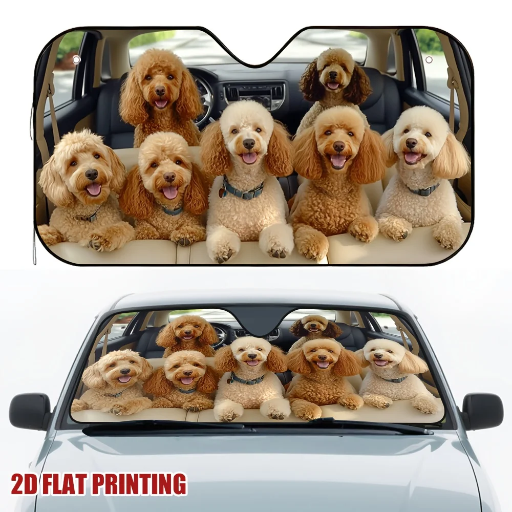 

Солнцезащитный козырек для автомобиля Poodles Road Trip, идеально подходит для горячей погоды и повседневных коротких поездок, обеспечивающий эффективный солнцезащитный козырек.