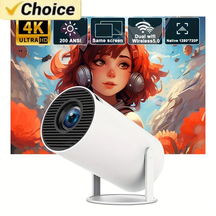 Magcubic HY300 Pro 프로젝터 200ANSI 네이티브 720P 무선 스크린 미러링 시스템 홈 시어터용 듀얼 밴드 WiFi Hi-chip A3100