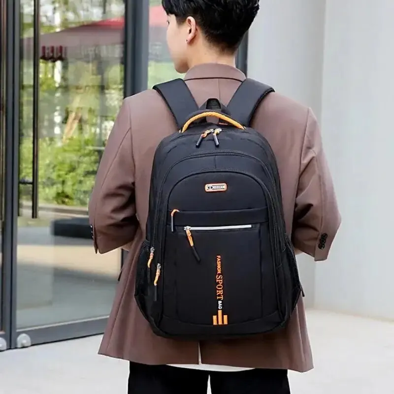 Men\'s Backpacks Oxford Waterproof Rucksack Business Computer Bag Casual Travel Backpack Senior High School Student Schoolbag