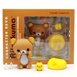 Cute Rilakkuma Bear With Kiiroitori PVC Action Figure Model Toys Set Dolls Kids Children Gifts