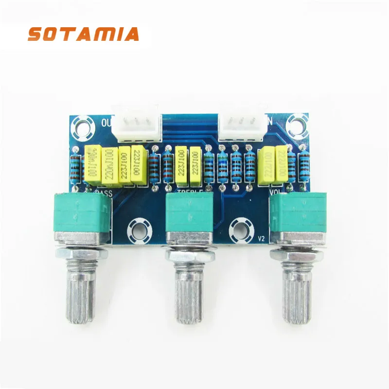 

SOTAMIA Passive Tone Board Amplifier Preamp Bass Treble Sound Adjustment Tone Volume Control Preamplifier DIY Smart Home