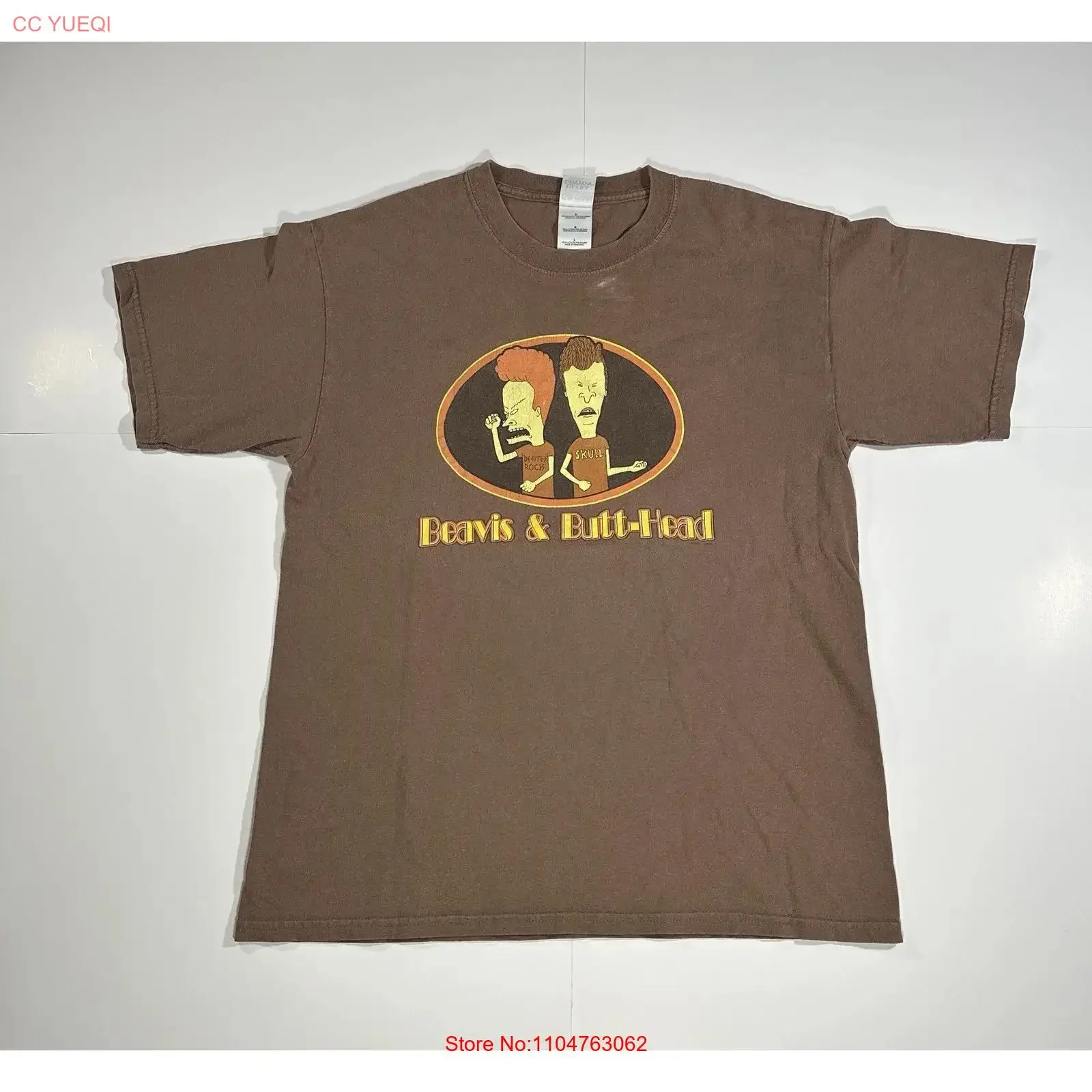 Camiseta Beavis And Butthead, talla grande, estilo vintage de los años 90, Y2K, MTV, rock, humor crudo, divertida, estilo vintage, lavada, versátil, ropa de diseñador