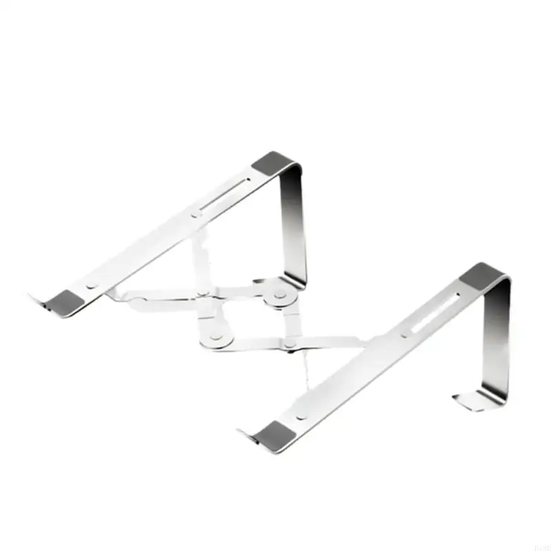 Foldable Computer Risers, Metal Notebook Support with AntiSlip Silicone Pad for Computer Notebook Tablets F19E