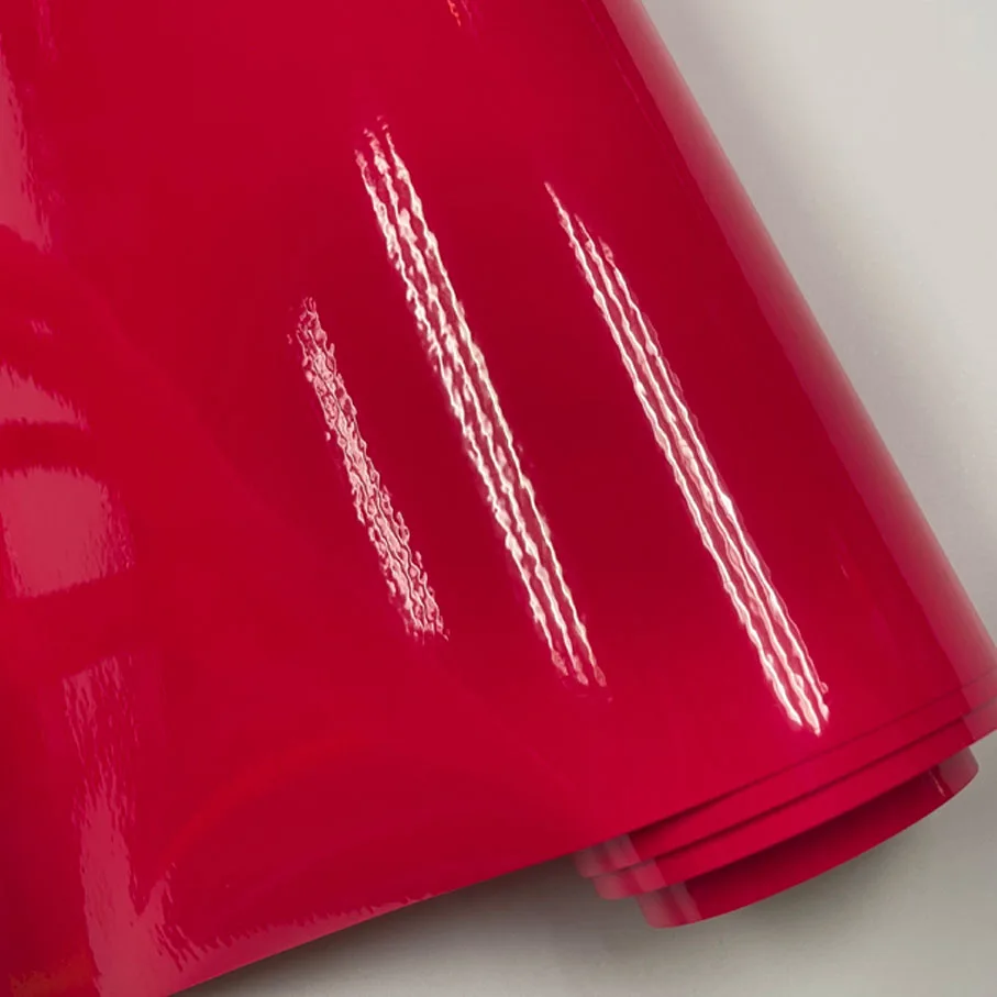 Premium Glossy Fluorescent Pink Car Vinyl Sticker Glossy Fluorescent  Pink Car Wrap Foil Self Adhesive Motorbike Car Sticker