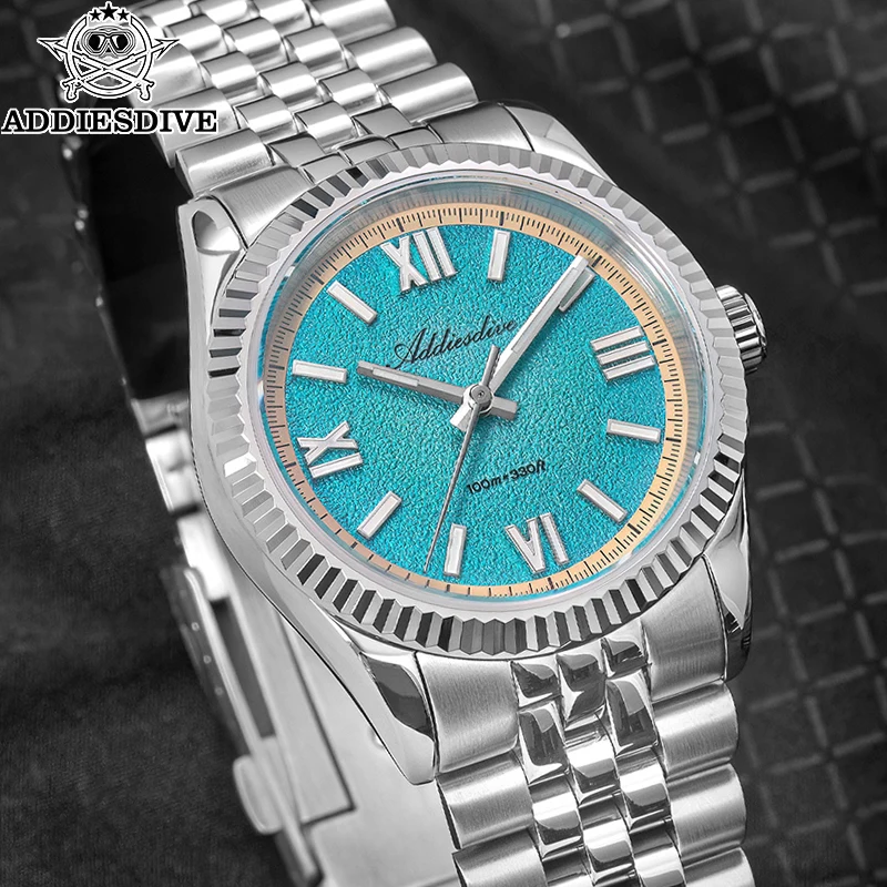 

ADDIESDIVE 36mm Quartz Watches For Men reloj hombre Colorful Dial Watch Super Luminous Simple Wristwatches 10Bar Waterproof New