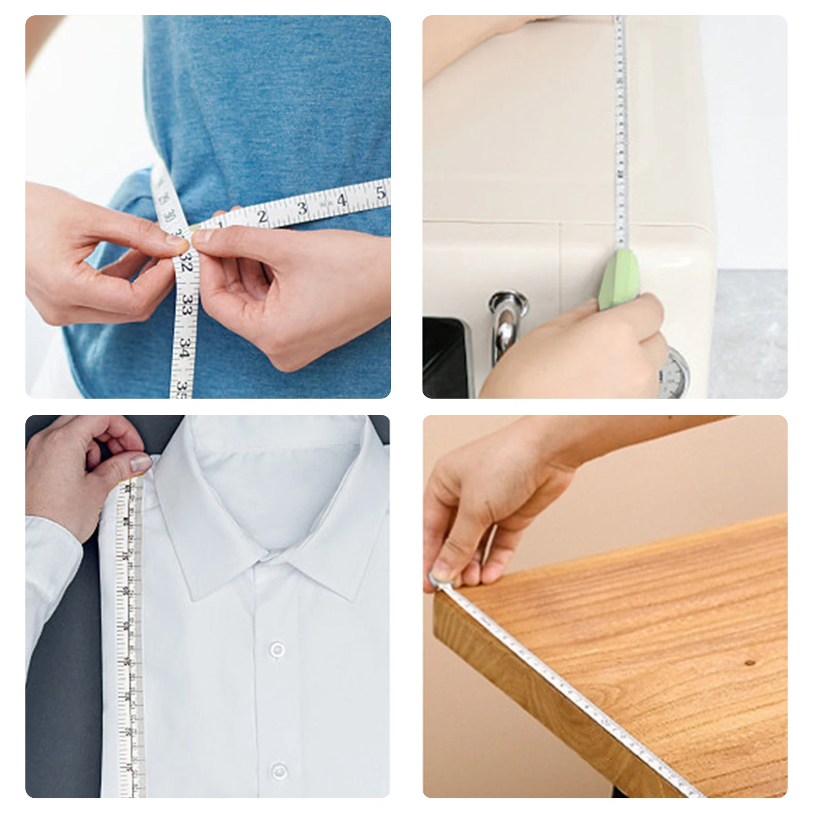 Tailor Soft Ruler Automatic Retractable Tape Measure Mini Portable Measuring Tape Suitable For Fabric Body Waist Measu