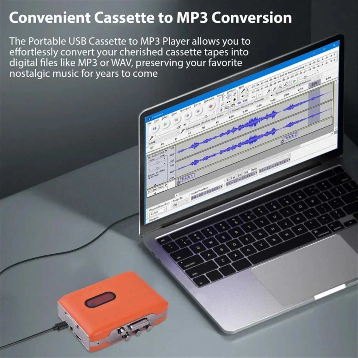 

AB53 кассета в MP3-плеер, мини-магнитофон, MP3-конвертер, встроенный микрофон, вход для наушников 3,5 мм, аксессуары для электронной музыки
