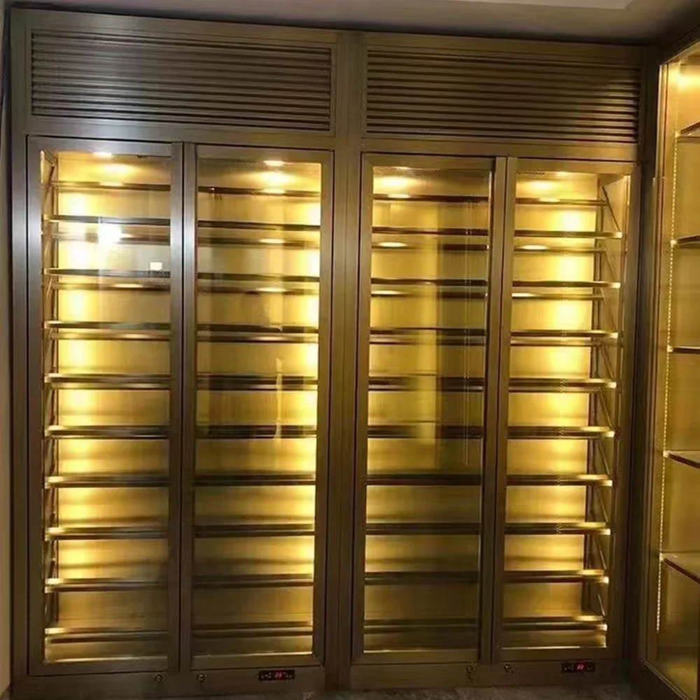 Cantina per mobili da bar di fascia alta con design OEM personalizzato, espositore per mobili, in acciaio inossidabile, per soggiorno