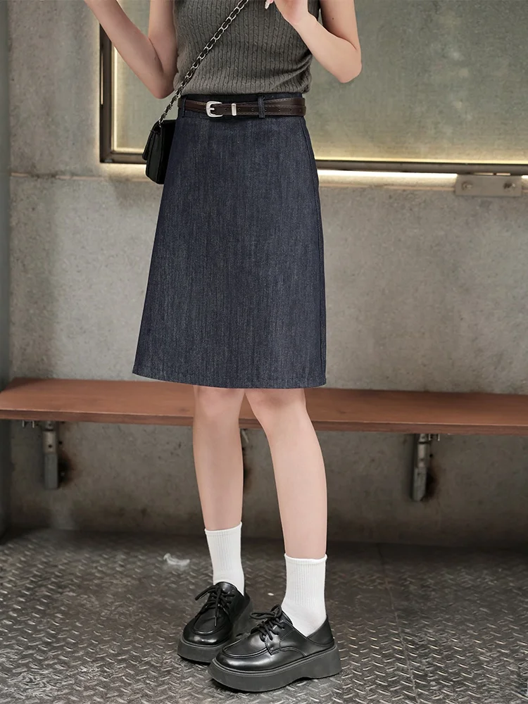 

Женская юбка миди Deep Blue A-Line свободного кроя, удобная, для повседневной носки, простая, с высокой талией, на молнии, для офиса и отдыха