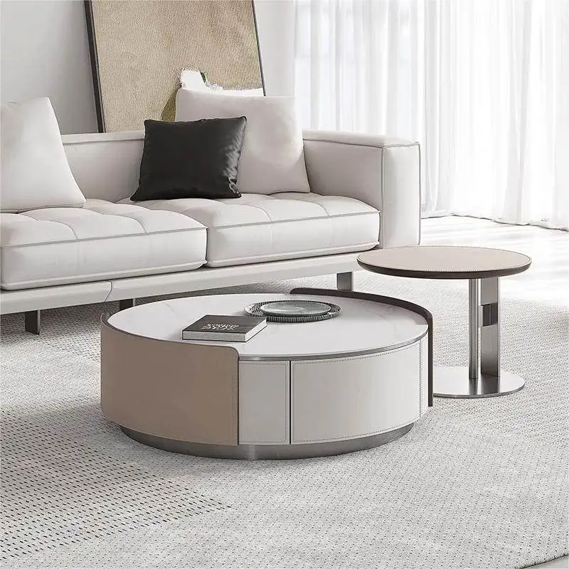 

Living Room Designer Coffee Table Nordic Storage Unique Metal Side Table Aesthetic Standing Couchtisch Entrance Hall Furniture