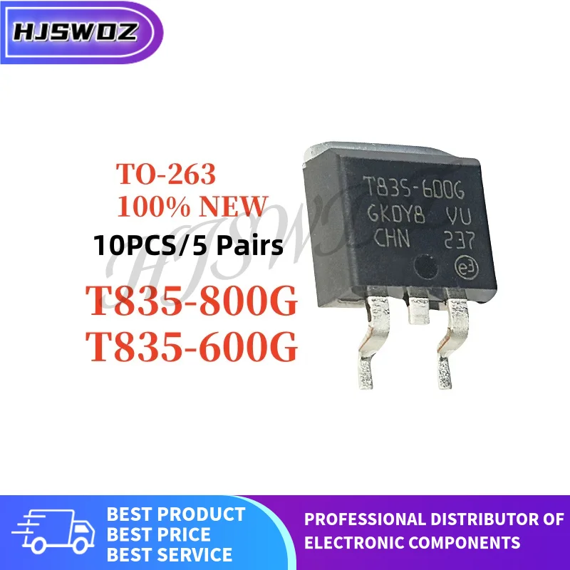 10pcs=5 pairs T835-600G T835 600G  T835-800G  T835 800G TO-263 MOSFET field effect tube Brand New In Stock