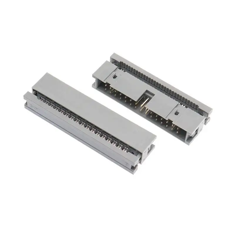 1~2 Stück Druckknopf-Typ Einfacher Bullhorn-Stecker Grauer Draht FC 2,54 mm Ohrenlos DC3-10 14 16 40 50 64P – Detail 3