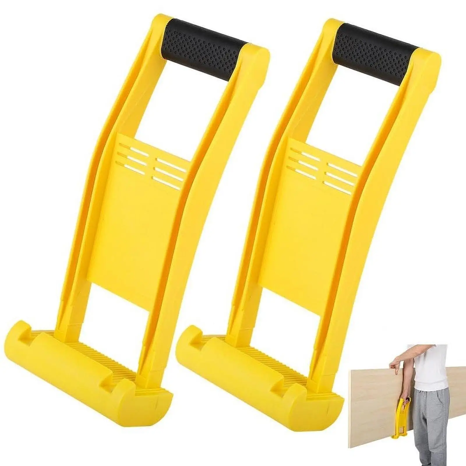 

2x Plywood Lifting Tool, Drywall Carriers Drywall Panel Mover Load 80kg Plasterboard Carrier Plasterboard Lifter for Workshop