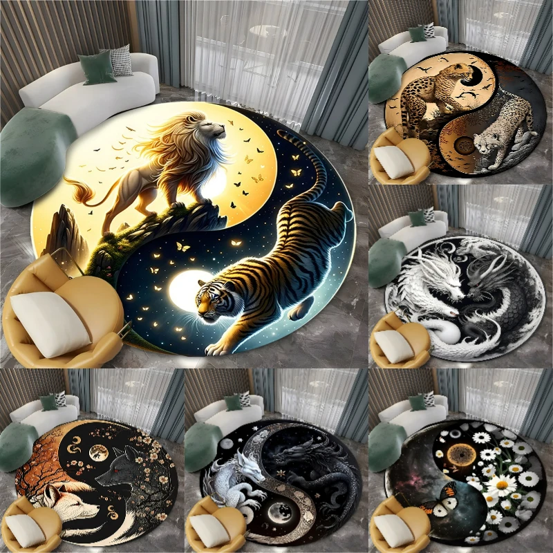 Mystical Yin-Yang Tiger Dragon Rug: How This Symbolic Art Transformed My Home and Mindset