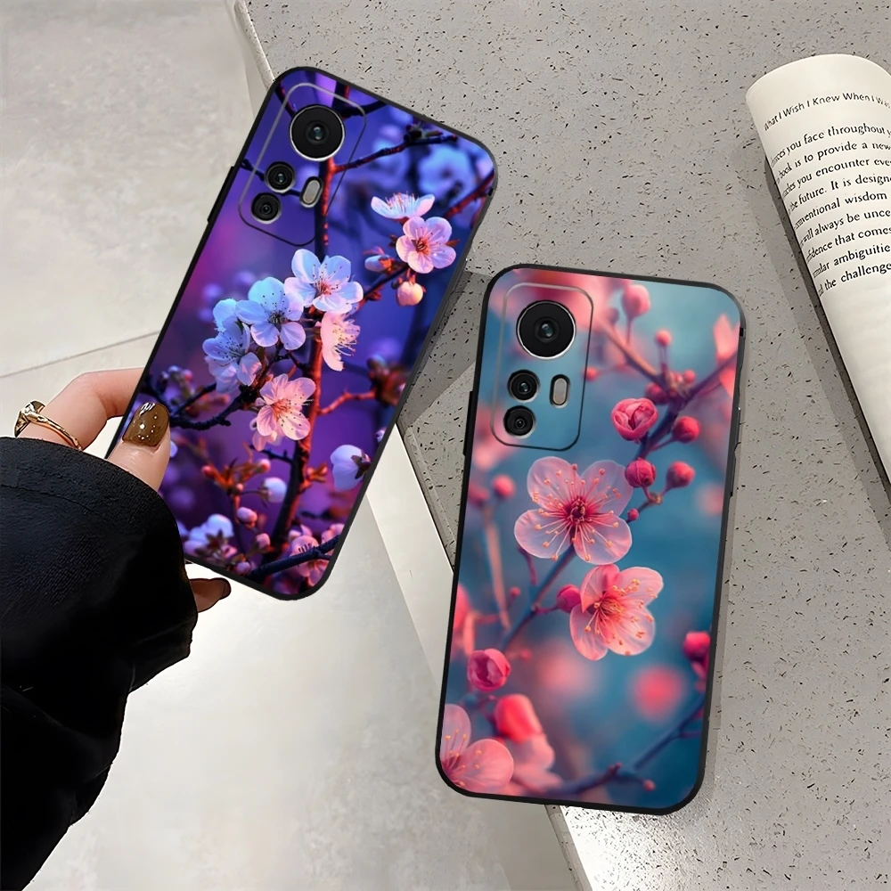 Pink Spring Cherry Blossoms Phone Case for Xiaomi Redmi Note 10 13 12 Pro POCO F4 F5 X5 Pro 12 13 11T Lite Ultra Shell Cover