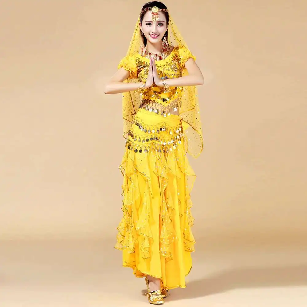 Indian Dance Performance Costume New Ethnic Style Women's Belly Dance Set Tianzhu Girl High-end Performance Outfit