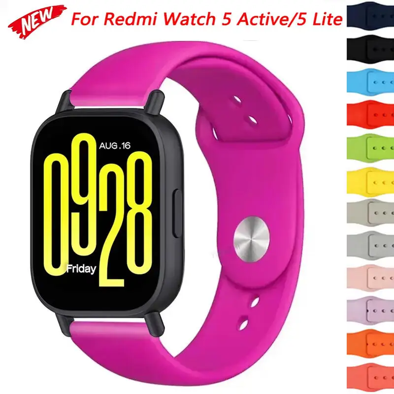 

Силиконовый ремешок 22 мм для Redmi Watch 5 Active/5 Lite, дышащий браслет, ремешок для часов Xiaomi Watch S4 Correa, аксессуары для часов
