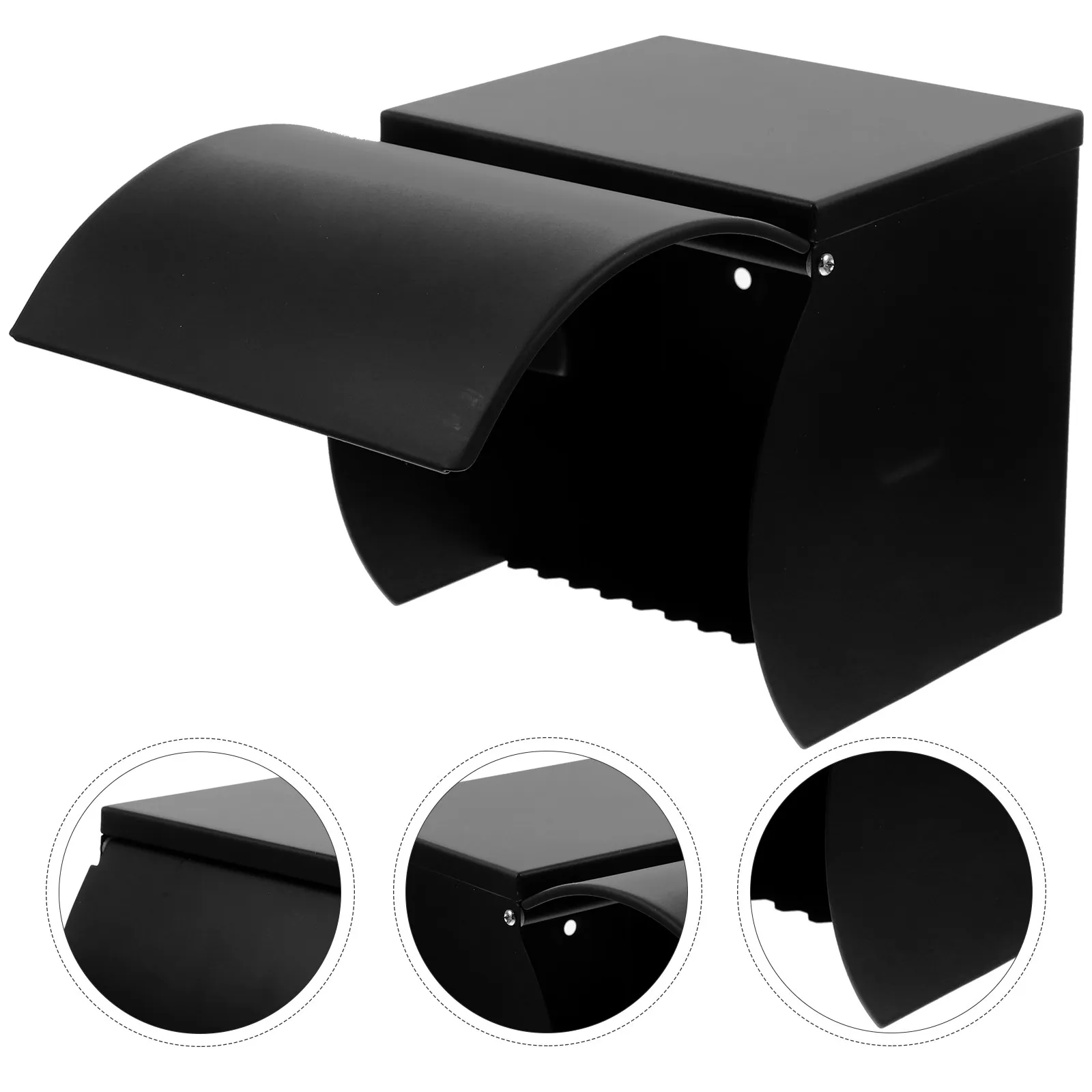 

Stainless Steel Toilet Paper Holder Wall Mounted Black Bathroom Roll Holder Shelf Storage Rack Rust Resistant Bathroom Toilet